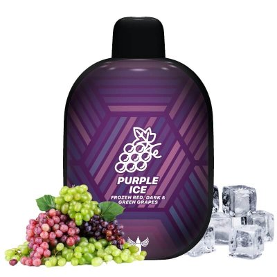 پاد یکبارمصرف 5500 پاف دکتر ویپز میکس انگور یخ | Disposable DR.VAPES Purple Ice