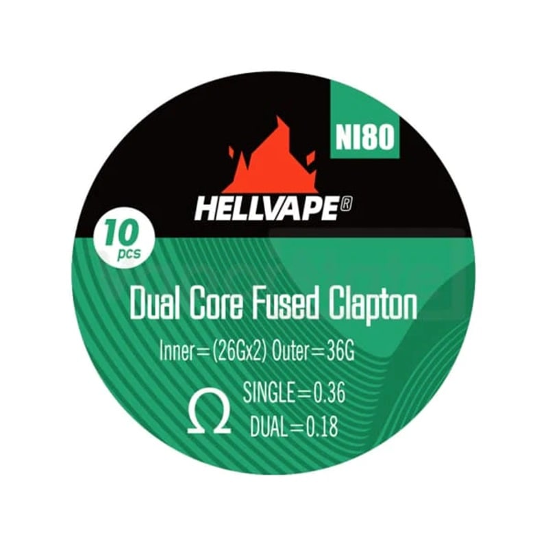 کویل فنری دوال کور هل ویپ | Hellvape Ni80 Dual Core Fused Clapton